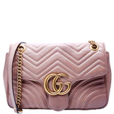 Gucci 443496 Marmont Leather Shoulder Medium Bag