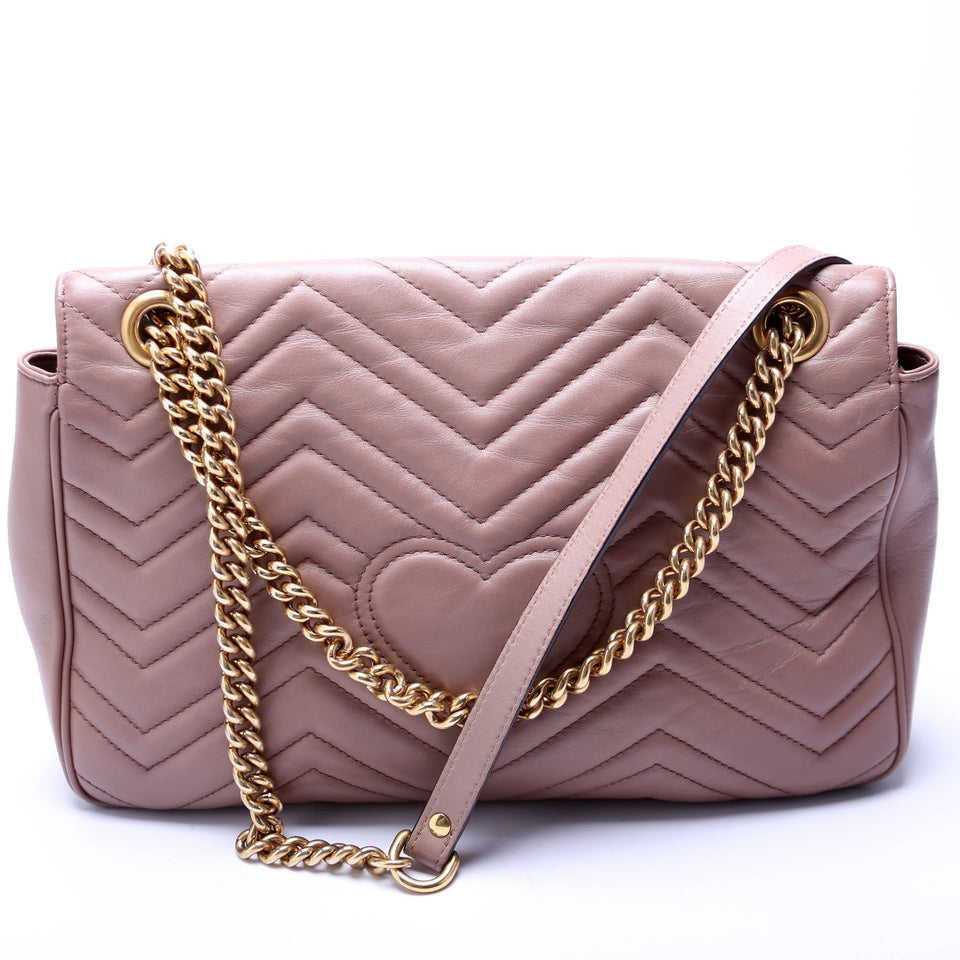 Gucci 443496 Marmont Leather Shoulder Medium Bag