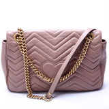 Gucci 443496 Marmont Leather Shoulder Medium Bag