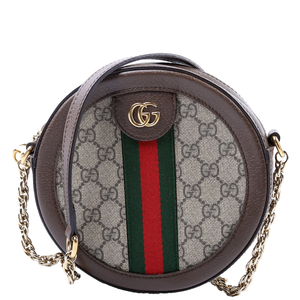 Gucci ON HOLD 550618 Ophidia GG Supreme Round Small Crossbody Bag