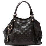 Gucci 211944 Sukey GG Leather Medium Black Bag