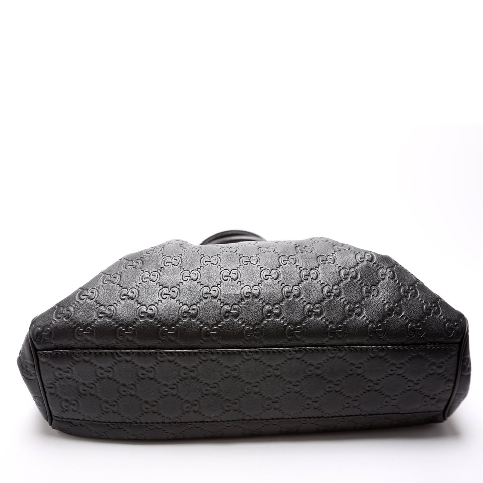 Gucci 211944 Sukey GG Leather Medium Black Bag