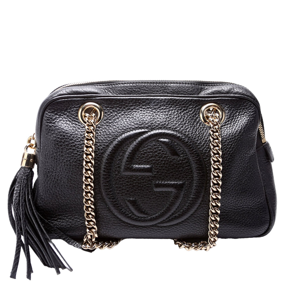 Gucci 308983 Soho Chain Shoulder Black Bag