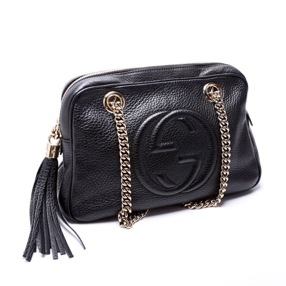 Gucci 308983 Soho Chain Shoulder Black Bag