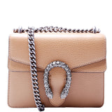 Gucci 421970 Dionysus Leather Shoulder Mini Tan Bag