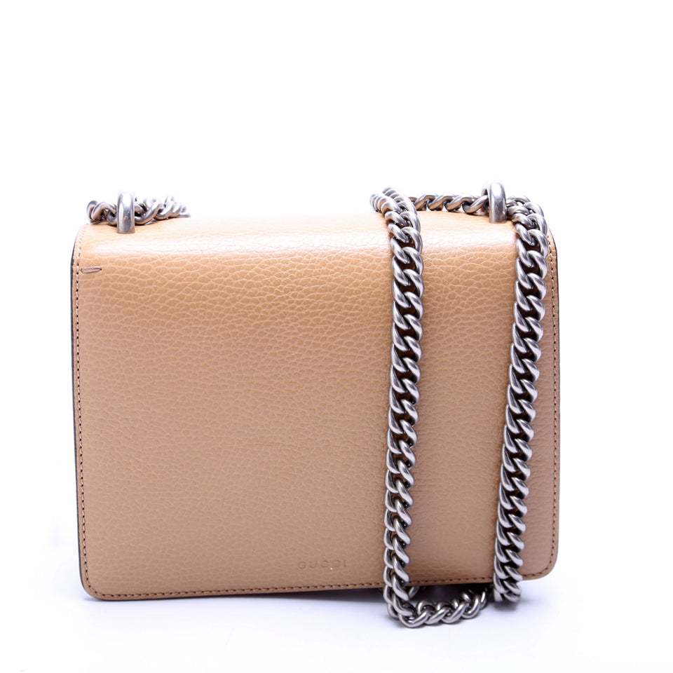 Gucci 421970 Dionysus Leather Shoulder Mini Tan Bag