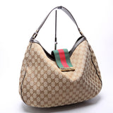 Gucci 233604 GG Canvas New Ladies Web Large Hobo Bag