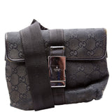 Gucci 449174 GG Canvas Belt Black Bag