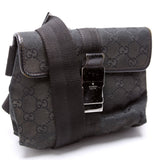 Gucci 449174 GG Canvas Belt Black Bag
