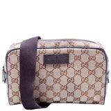 Gucci 449174 GG Canvas Belt Brown Bag