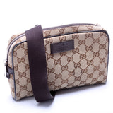 Gucci 449174 GG Canvas Belt Brown Bag