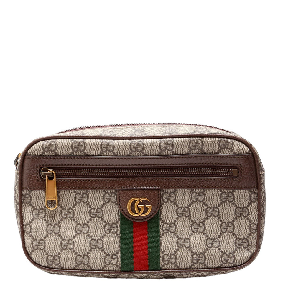 Gucci 574796 Ophidia GG Belt Brown Bag