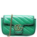 Gucci 574969 Super Mini Flap Torchon Green Bag