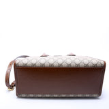 Gucci 659983 GG Canvas Interlocking GG Small Tote Brown Bag