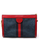 Gucci 503877 Ophidia Suede Shoulder Small Navy/Red Bag