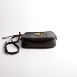 Gucci 447632 Marmont Small Leather Camera Black Bag