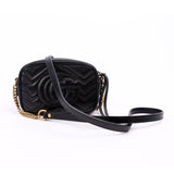 Gucci 448065 Marmont Mini Camera Black Bag