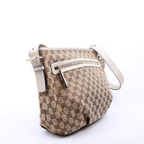 Gucci 388930 GG Canvas Shoulder White Bag