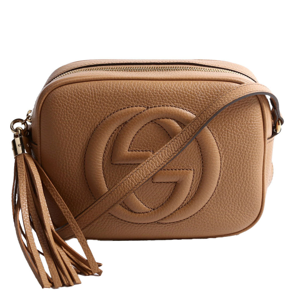 Gucci 308364 Soho Disco Crossbody Tan Bag