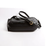 Gucci 675776 GG Star Embossed Leather Small Shoulder Black Bag