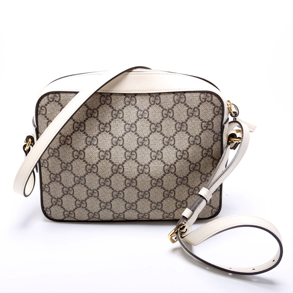 Gucci 645454 Horsebit 1955 Small White Bag