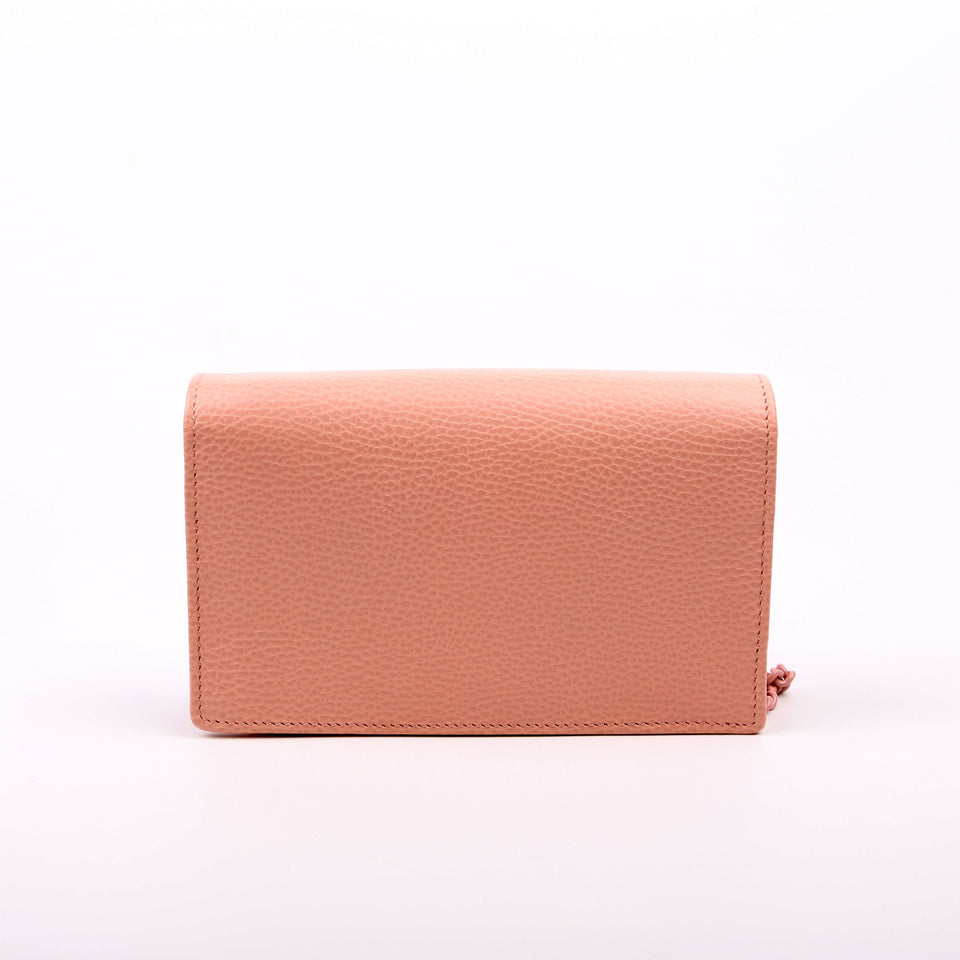 Gucci 497985 Marmont Mini Chain Pink Bag