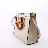 Gucci 660195 Diana Small Leather Tote White Bag