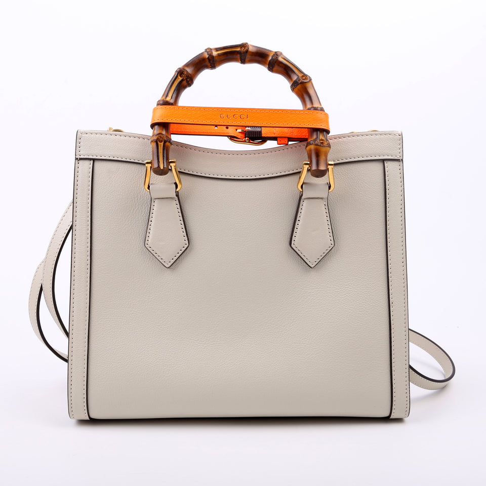 Gucci 660195 Diana Small Leather Tote White Bag