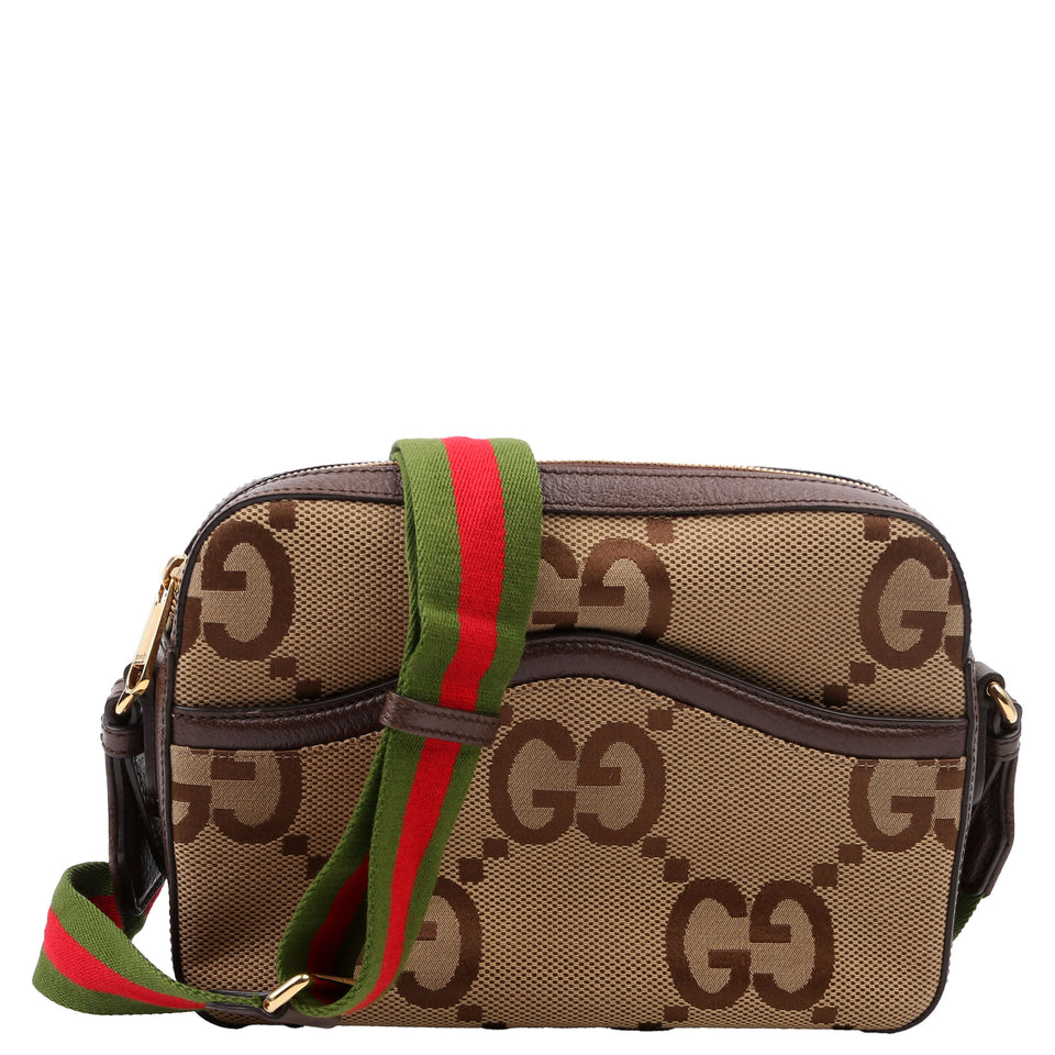 Gucci 675891 Jumbo GG Canvas Messenger Bag