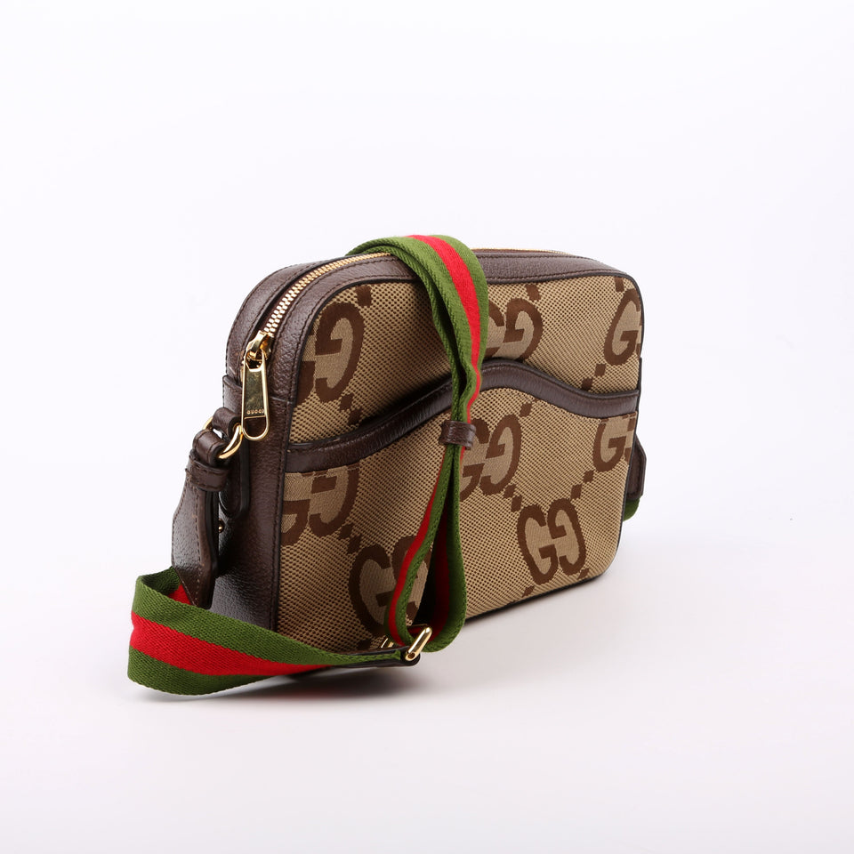 Gucci 675891 Jumbo GG Canvas Messenger Bag