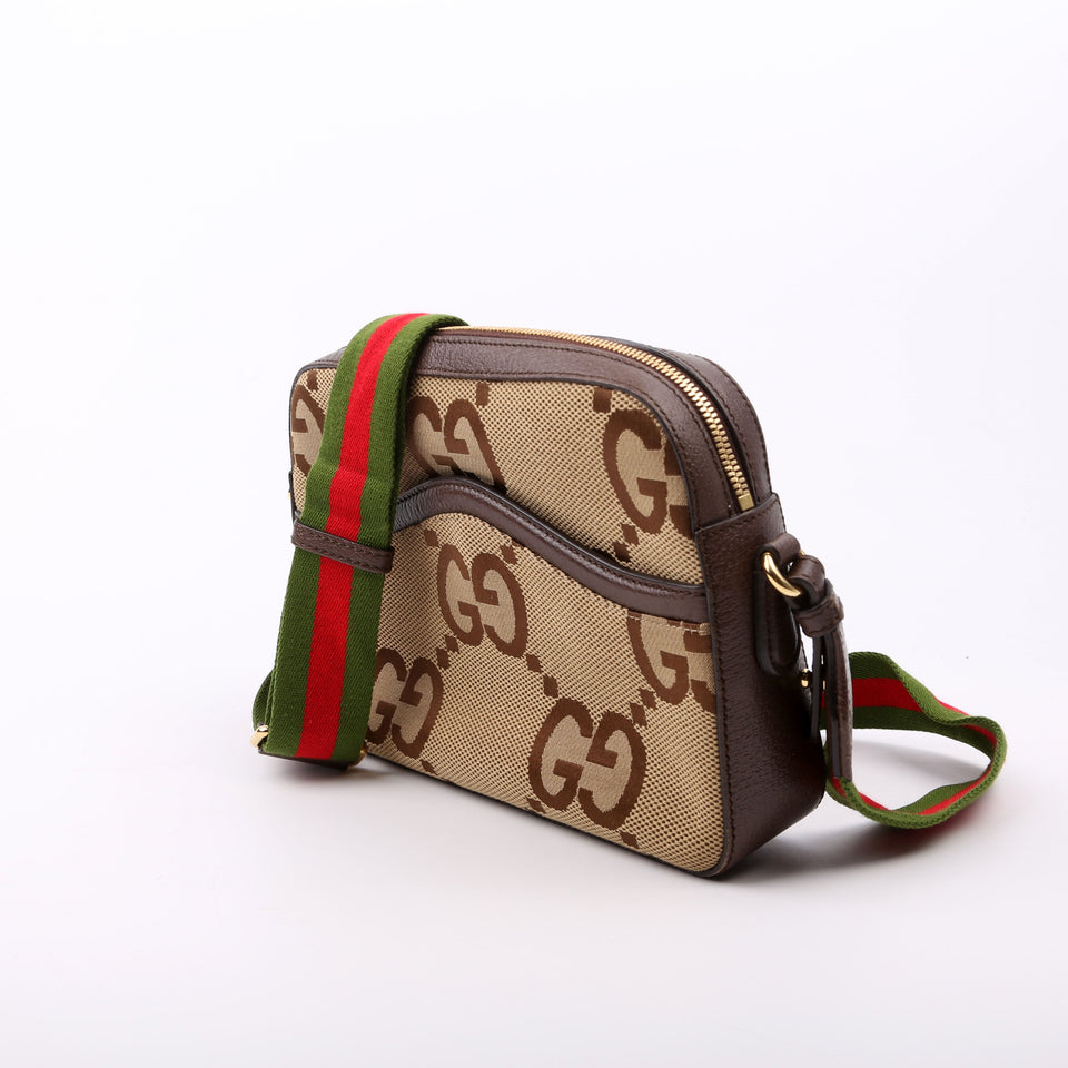Gucci 675891 Jumbo GG Canvas Messenger Bag