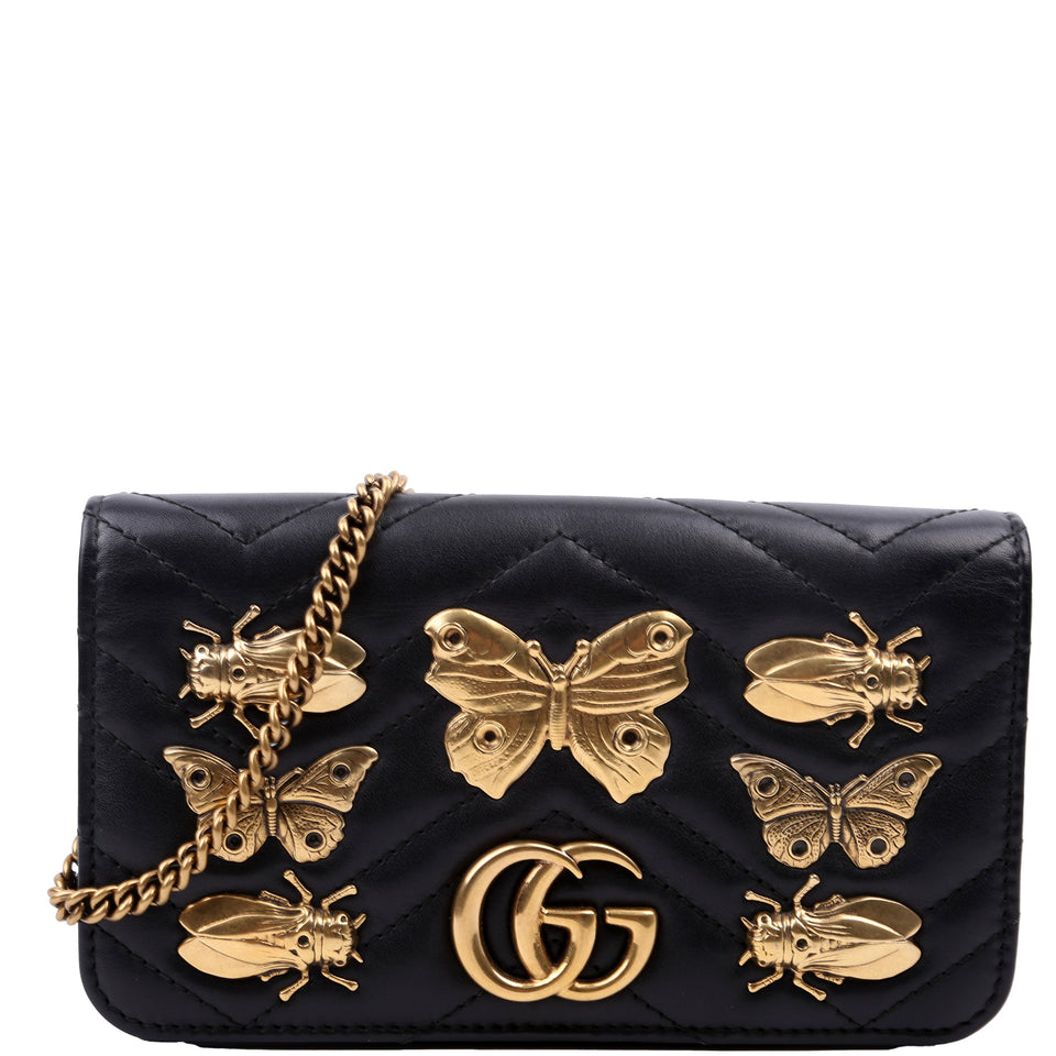 Gucci 488426 GG Marmont Animal Stud Mini Bag