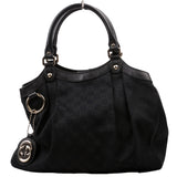 Gucci 211944 Sukey GG Canvas Medium Black Bag
