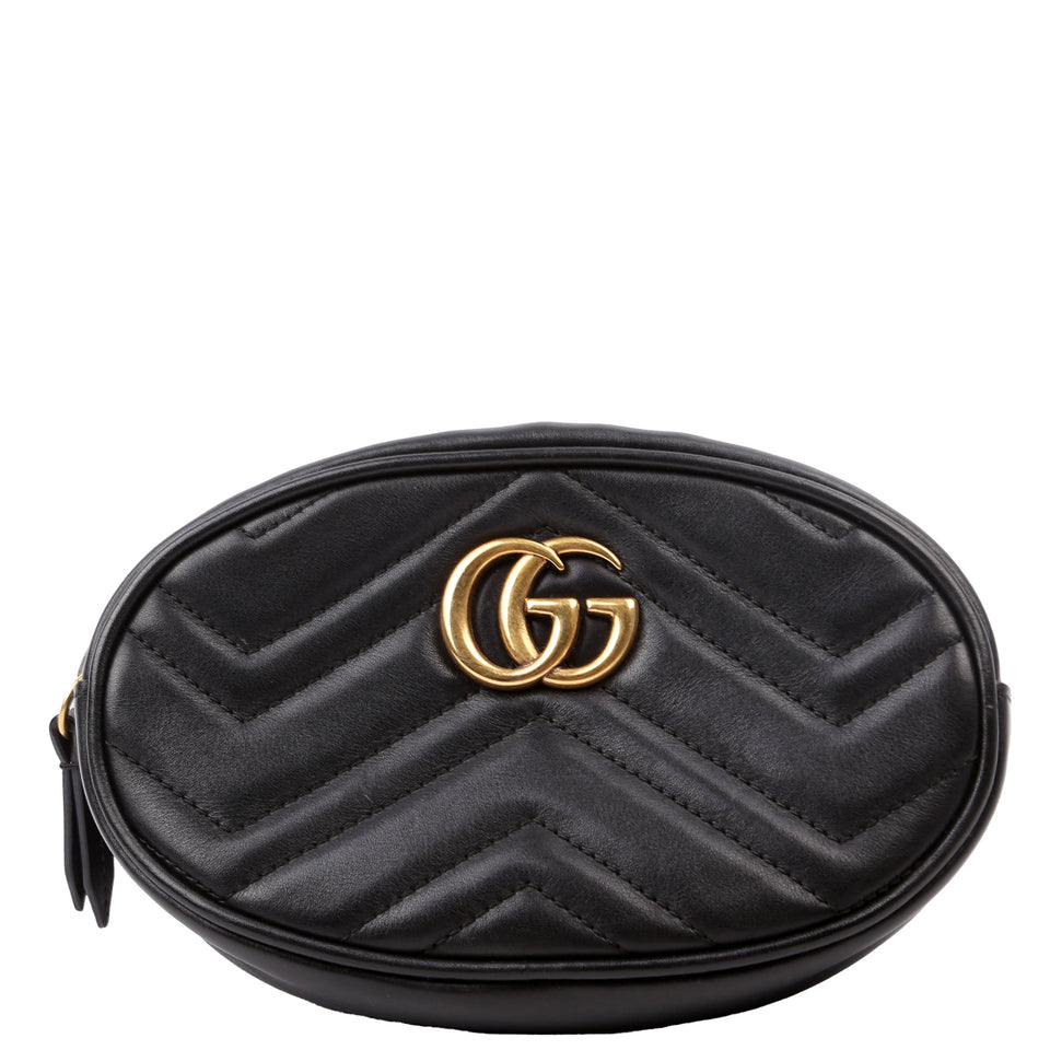 Gucci 476434 Marmont Belt Black Size 75 Bag