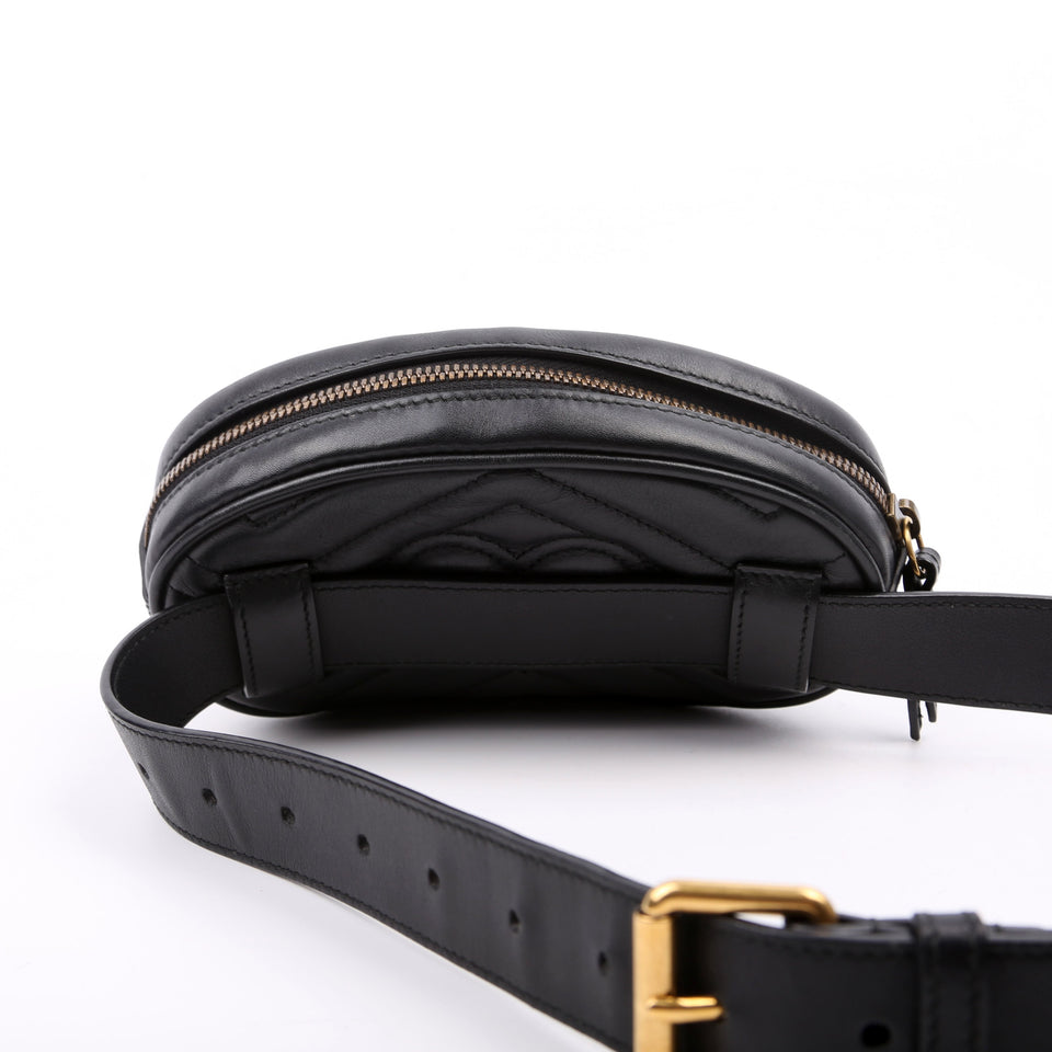 Gucci 476434 Marmont Belt Black Size 75 Bag