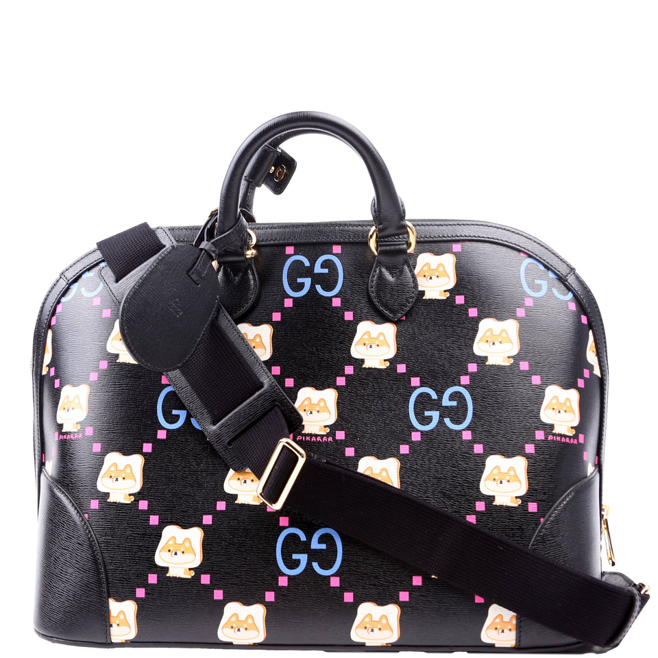Gucci 739725 Dome Satchel Pikarar Black Bag