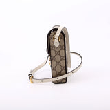 Gucci 625615 Horsebit 1955 GG Supreme Mini White Bag