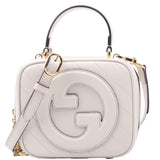 Gucci 744434 Blondie Leather Top Handle White Bag