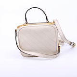 Gucci 744434 Blondie Leather Top Handle White Bag