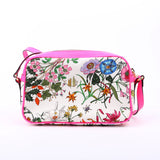 Gucci 550147 Flora Canvas Crossbody Pink Bag