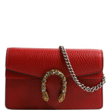 Gucci 476432 Dionysus Leather Super Mini Red Bag