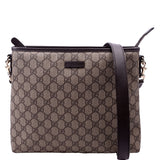 Gucci 388924 GG Supreme Crossbody Brown Bag