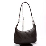 Gucci 01233 GG Canvas Small Clasp Hobo Black Bag