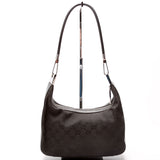 Gucci 01233 GG Canvas Small Clasp Hobo Black Bag