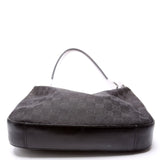 Gucci 01233 GG Canvas Small Clasp Hobo Black Bag
