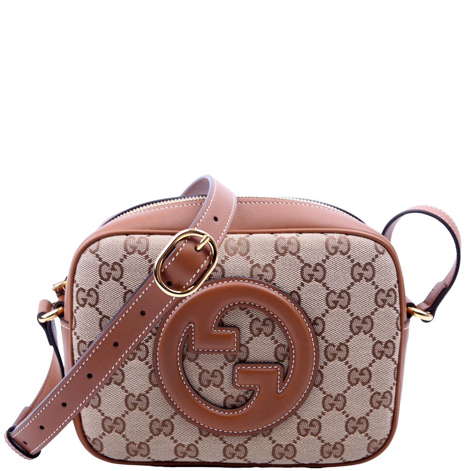 Gucci 820429 Blondie GG Canvas Small Shoulder Brown Bag