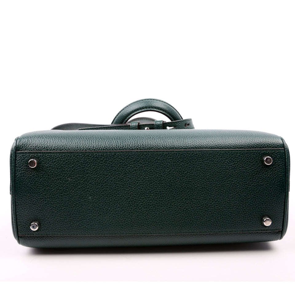 Gucci 569712 Zumi Top Handle Small Green Bag
