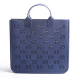 Gucci 679365 GG Rubber Child's Tote Blue Bag