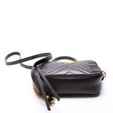 Gucci 448065 Marmont Mini Camera Black Bag