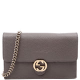 Gucci 510314 Interlocking G Chain Wallet Grey Bag